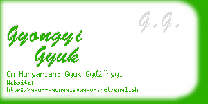 gyongyi gyuk business card